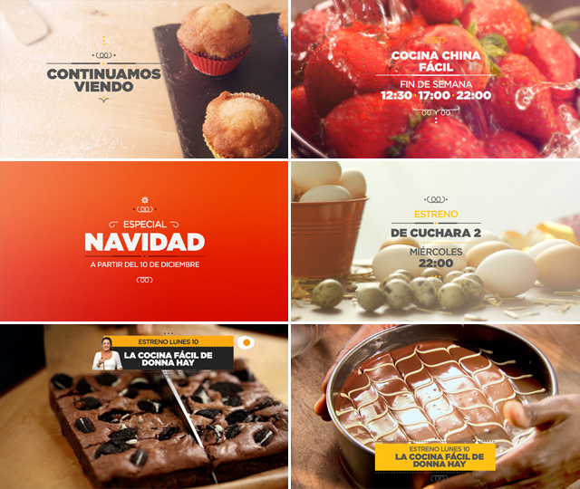 Canal Cocina is one of four channels LUMBRE rebranded Canal Cocina for Spain’s Chello Multicanal